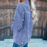 Elegant Retro Office Shirt Short Coats Autumn Turn-down Collar Casual